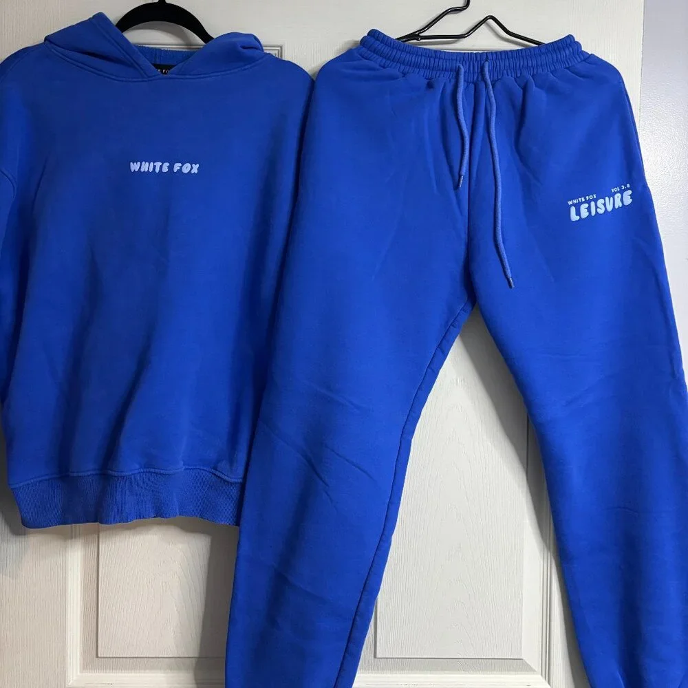 White Fox Sweat Set - Picture 1 of 2